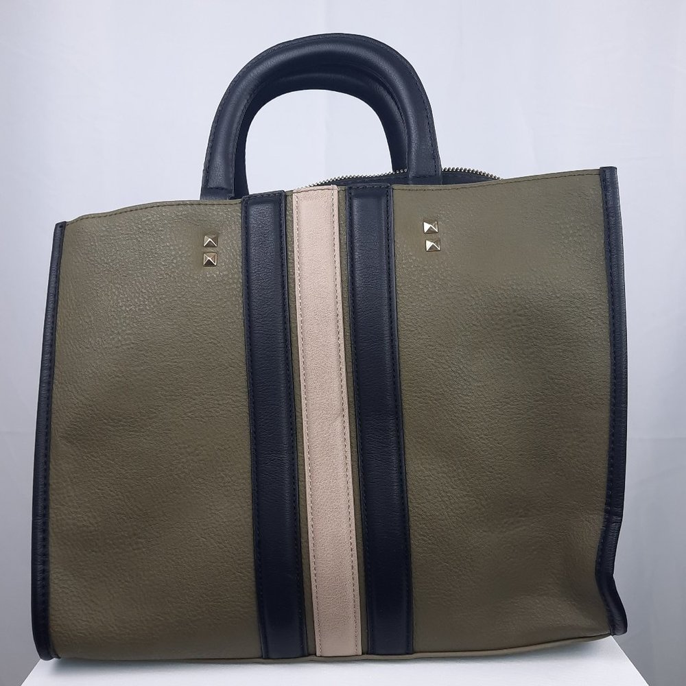 Steve Madden Tote Bag Army Green and Black